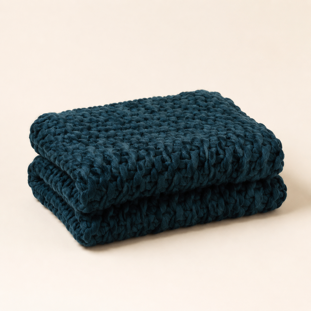 Teal Knit Blanket